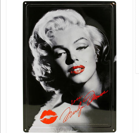 Marilyn Monroe Film Noire Black & White Metal Sign 16x12 Inch Tin Sign