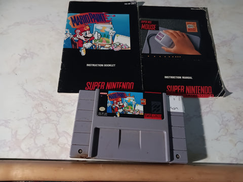 Mario Paint SNES + Mouse Manual + Game Book Super Nintendo