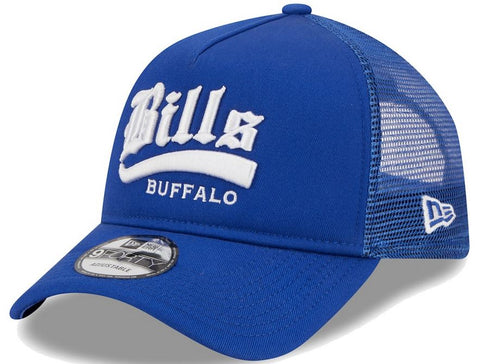 Men's Buffalo Bills NFL New Era Royal Caliber Trucker 9FORTY Adjustable Hat