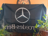 Mercedes-Benz Automobile 3x5 Feet Flag Black