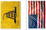 'Merica BUNDLE 3x5 American Flag + 16x12 Don't Tread On Me Tin Sign