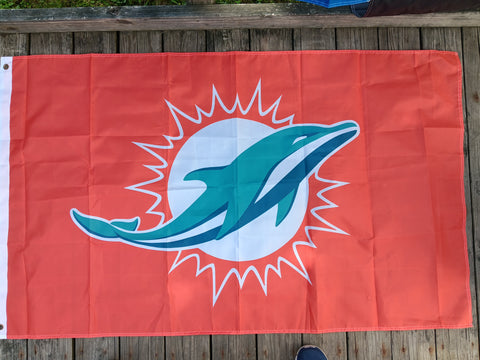 Miami Dolphins NFL Orange 3X5  Feet Flag