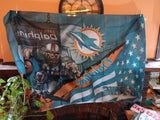 Miami Dolphins Stars & Stripes & Steroids NFL 3X5 Feet Flag Banner