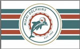Miami Dolphins White Retro Logo 3x5 NFL Flag
