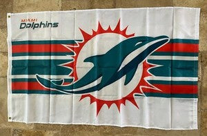 Miami Dolphins White 3x5 NFL Flag