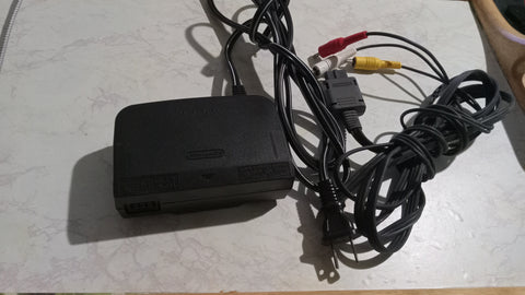 N64 BUNDLE OEM AV Cord + AC Adapter Power Cable Nintendo 64
