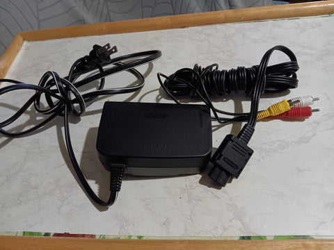 N64 OEM AV Cable + AC Adapter Power Cord Nintendo 64 BUNDLE
