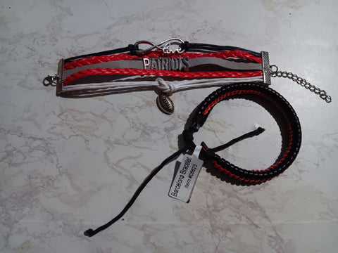 New England Patriots NFL 2 Piece Bracelet Bundle