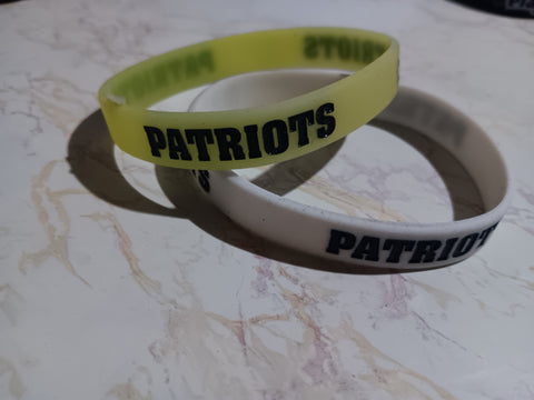 New England Patriots NFL 2 Piece Silicone Bracelet Bundle