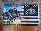 New Orleans Saints NFL 3X5 Feet American Flag Banner Pole or Wall Decor