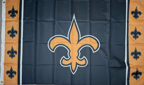 New Orleans Saints NFL 3x5 Flag Black and Gold