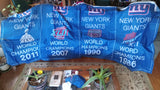 New York Giants 3x5 Flag Set of 4 Super Bowl Championship Banners NFL Bundle
