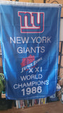 New York Giants 3x5 Flag Set of 4 Super Bowl Championship Banners NFL Bundle
