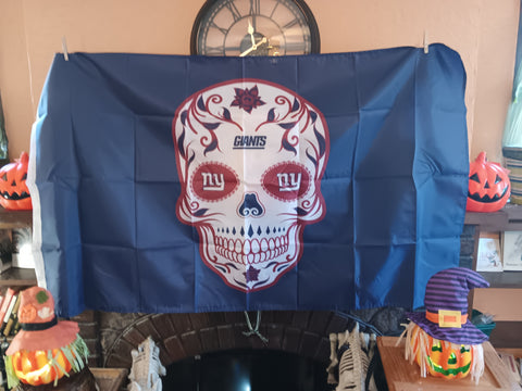New York Giants NFL Sugar Skull 3X5 Feet Flag Día de los Muertos Bandera
