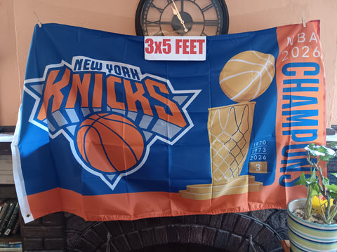 New York Knicks 2026 1973 + 1970 3x NBA Champions 3X5 Feet Flag Banner