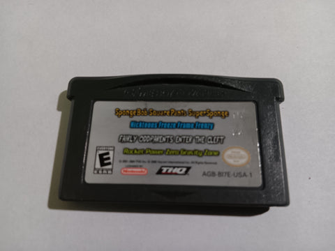 Nickelodeon 4 in 1 Spongebob Rocket Power Fairly Oddparents Game Boy Advance GBA