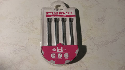 Nintendo 3DS 4 Stylus Pen Set Black by Tomee Brand New