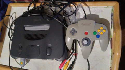 Nintendo 64 Console + N64 Controller & Cables Tested & Working