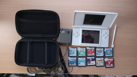 Nintendo DS-Lite System 10 Brain Games Console Bundle Used FREE SHIPPING