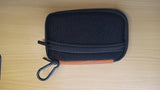 Nintendo DSi Orange Console Storage Bag Zippered Carrying Case + Belt Clip