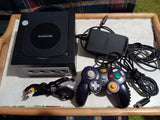 Nintendo Gamecube Black Console With Controller and System Cables
