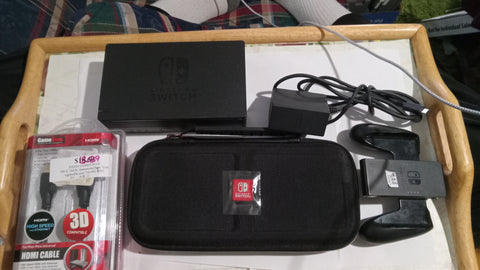 Nintendo Switch Bundle OEM Dock Charger Carrying Case Joy-Con Grip HDMI