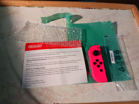 Nintendo Switch Neon Pink Left Joy-Con Controller Nintendo Replacement