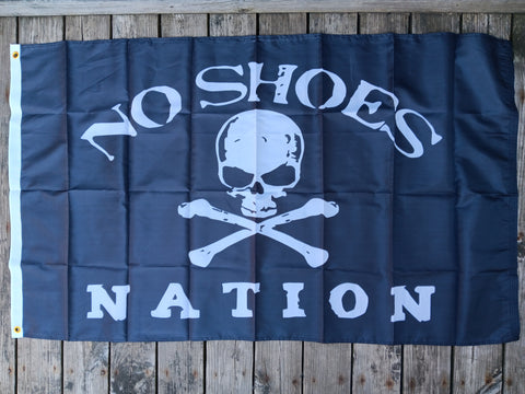No Shoes Nation Kenny Chesney Skull and Crossbones 3x5 Flag