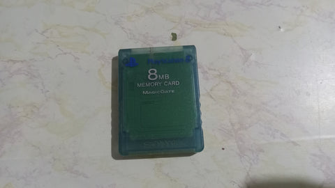 PS2 Clear Green 8MB Memory Card Official Sony Playstation 2 OEM