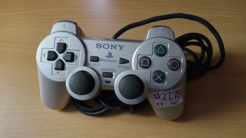 PS2 OEM Dualshock 2 Silver Playstation 2 Controller