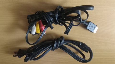 PS2 Fat OEM AV Cable + AC Adapter Power Cable