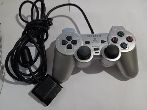 PS2 Silver Dualshock 2 SPCH-10010 Playstation 2 Controller