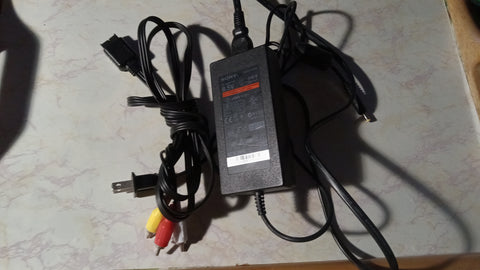 PS2 Slim 2 Item Bundle AC Adapter Cord + AV Cables Playstation 2