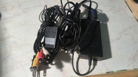 PS2 Slim 3 Item SONY Bundle AC + AV Cables Memory Card Playstation 2 Official