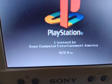 PS One Console + 5 Inch LCD Screen + Playstation White System Bag BUNDLE Tested