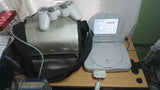 PS One Console + 5 Inch LCD Screen + Playstation White System Bag BUNDLE Tested