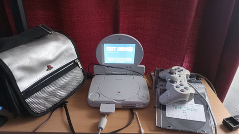 PS One Console LCD Screen Bag Games Controller Memory Card
