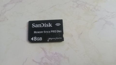 PSP 8GB Sandisk Memory Stick Pro Duo Card