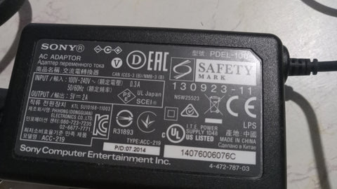 PSP Charger Sony Tested Model PDEL-100 AC Adapter Power Cord