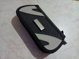 PSP Storage Case Silver & Black Zippered Holds Console & Games