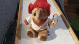 Paddington Bear Tennis Player With Tennis Racquet Vintage 1981 Eden Toys