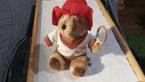 Paddington Bear Tennis Player With Tennis Racquet Vintage 1981 Eden Toys