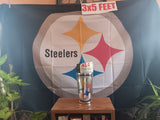 Pittsburgh Steelers Flag + 16oz. Metallic Wrap Tumbler Cup NFL Bundle NEW