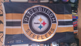 Pittsburgh Steelers NFL 3X5 Feet Flag Circle Banner Wall Decor or Pole Hang