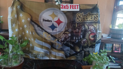 Pittsburgh Steelers Stars & Stripes & Steroids NFL 3X5 Feet Flag Banner