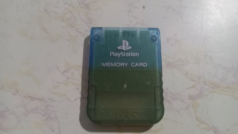 Playstation 1 Clear Blue Memory Card By Sony OEM PS1