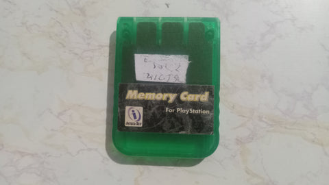 Playstation 1 Green Clear Memory Card By Interact PS1