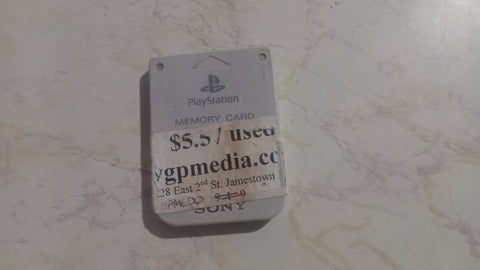 Playstation 1 White Memory Card By Sony OEM PS1