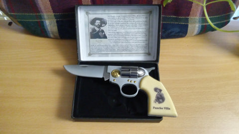 Pancho Villa Gift Boxed Pistol Folding Pocket Knife