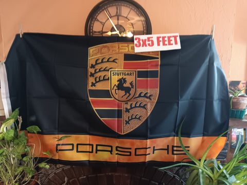 Porsche Automobile 3x5 Feet Flag Stuttgart